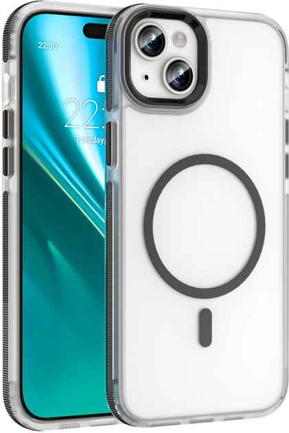 Панель Etteri Icy Mag для Apple iPhone 15 Black/Transparent (5907504560083) - зображення 1