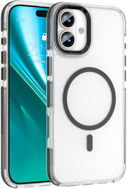 Панель Etteri Icy Mag для Apple iPhone 16 Black/Transparent (5907504560335) - зображення 1