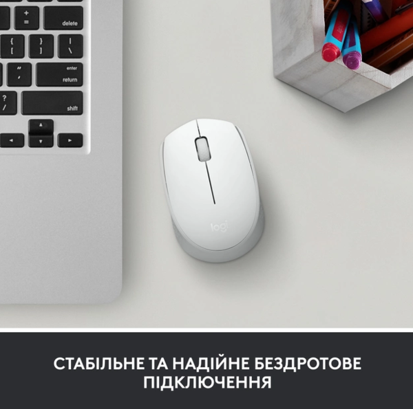 Миша комп'ютерна Logitech M171 Wireless Mouse, White (910-006867) - Фото 2 Миша комп'ютерна Logitech M171 Wireless Mouse, White (910-006867) - изображение 2