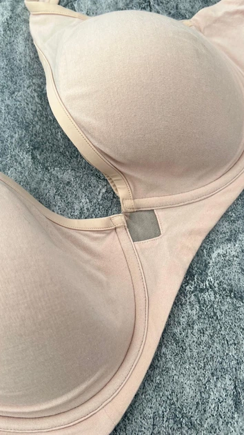 Бавовняний бюстгальтер планж Thirdlove Cotton Plunge Bra - пудра - 75Е - изображение 6