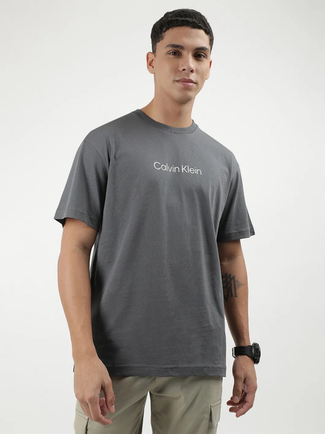 Koszulka męska bawełniana Calvin Klein K10K111346-PCX L Szara (8720109917246) - obraz 1