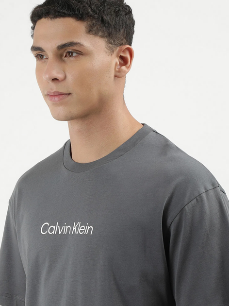 Koszulka męska bawełniana Calvin Klein K10K111346-PCX L Szara (8720109917246) - obraz 6