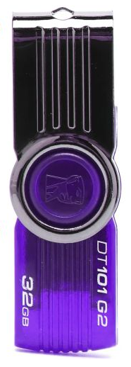 Флеш накопитель USB на 32 гб / скорость 3.0 Kingston DataTraveler DT101 G2 / Фиолетовий - Фото 1 Флеш накопитель USB на 32 гб / скорость 3.0 Kingston DataTraveler DT101 G2 / Фиолетовий - изображение 1