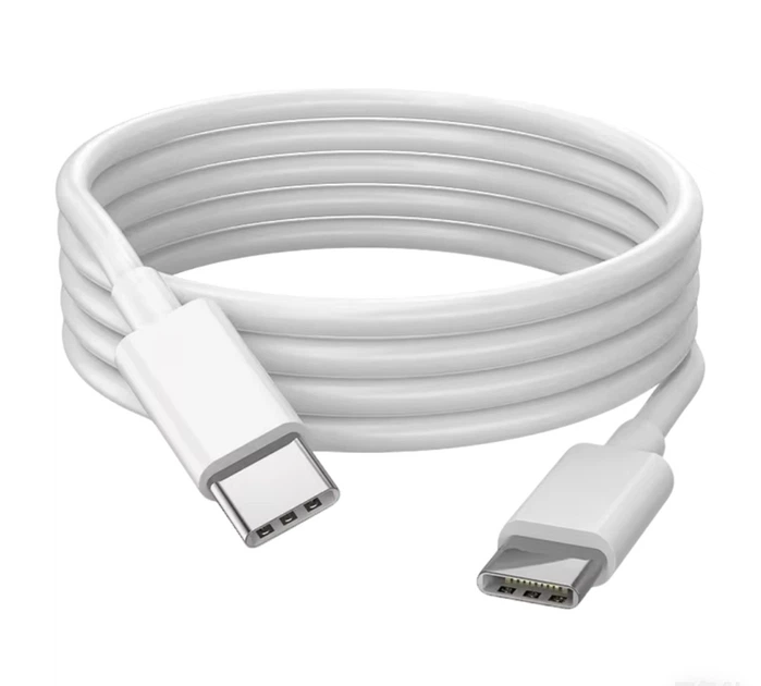 Кабель Type-c - Type-c для быстрой зарядки PD 6А смартфонов \ 1,3 метра \ Белый - Фото 3 Кабель Type-c - Type-c для быстрой зарядки PD 6А смартфонов \ 1,3 метра \ Белый - изображение 3