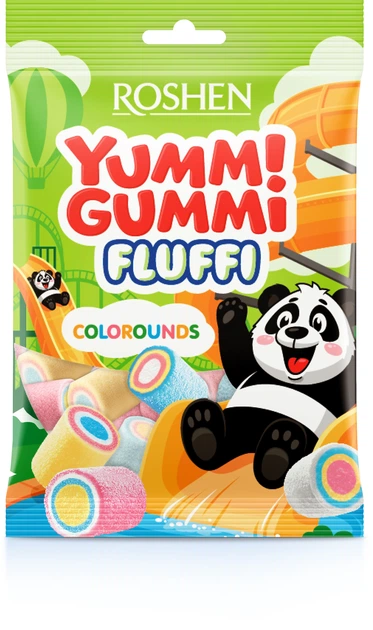 Упаковка маршмеллоу Roshen Yummi Gummi Fluffi Colorounds 65 г х 11 шт (4823077646928) - Фото 2 Упаковка маршмеллоу Roshen Yummi Gummi Fluffi Colorounds 65 г х 11 шт (4823077646928) - изображение 2