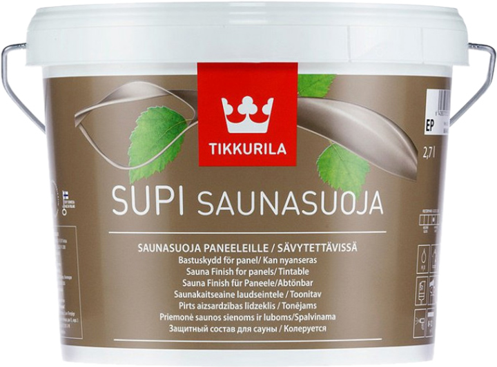 Preparat ochronny do sauny Tikkurila Supi Saunasuoja 2.7 l (6408070025581) - obraz 1