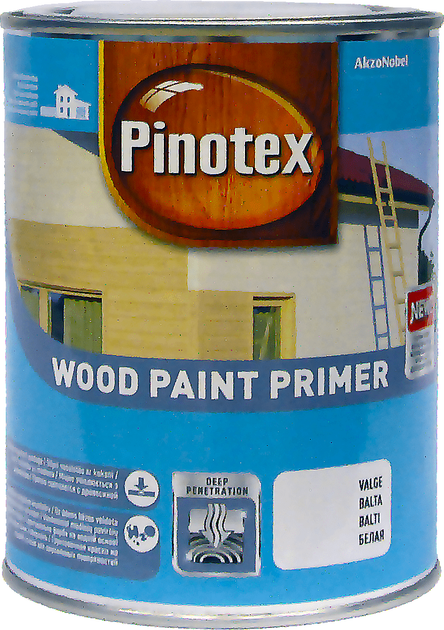 Matowy grunt wodny do drewna Pinotex Wood Paint Primer 1 l Biały (5309453) - obraz 1