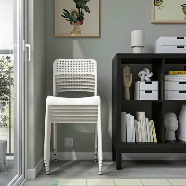 Стілець для кухні Ikea Sandsberg 39 x 47 x 77 см Білий (106.054.24) - зображення 4