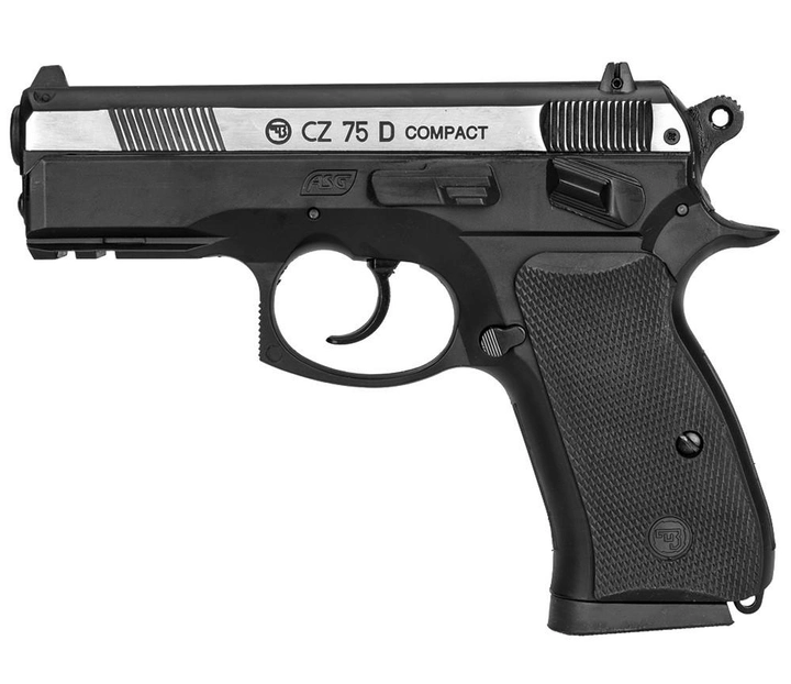 Пневматический пистолет ASG CZ 75D Compact вставка никель - изображение 1