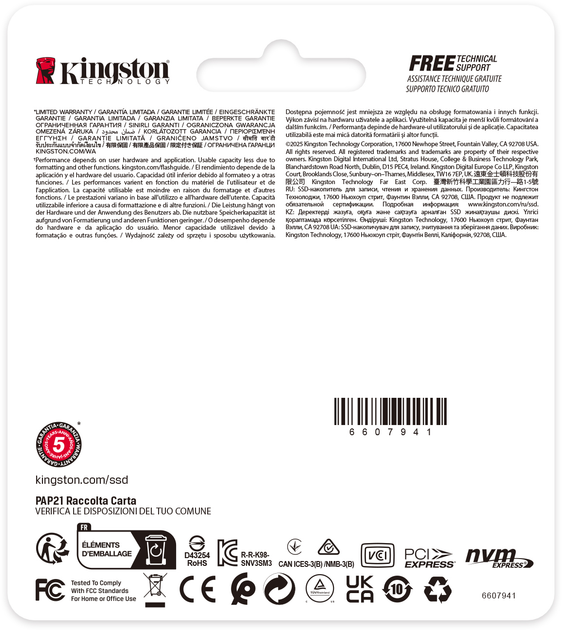 SSD диск Kingston NV3 1TB M.2 2230 NVMe PCIe 4.0 x4 3D NAND (SNV3SM3/1T0) (955555912876578) - Уцінка - зображення 4