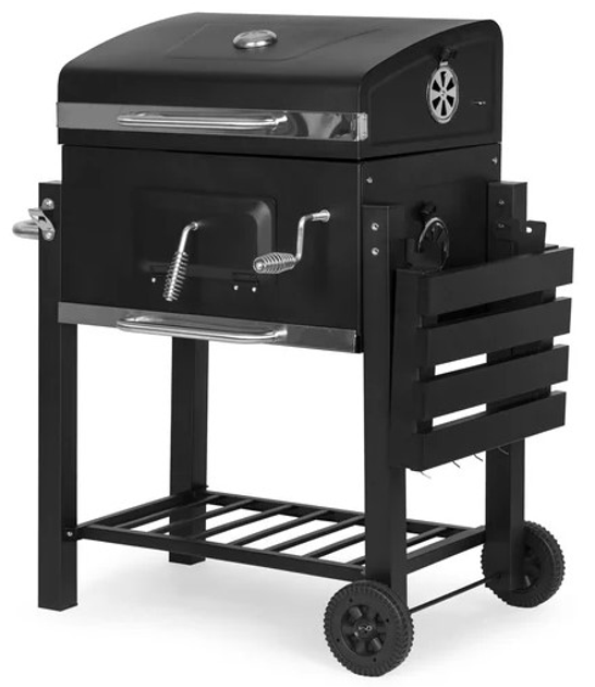 Grill węglowy ModernHome by Multistore duży ogrodowy z pokrywą termometr półki koła dmuchawa gratis (5904224310561) - obraz 2