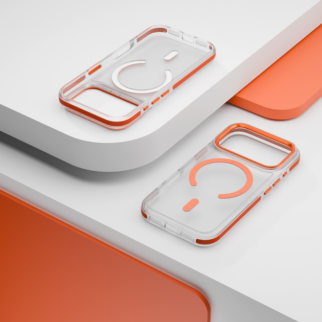 Etui plecki Etteri Icy Mag do Apple iPhone 17 Pro Orange/Transparent (5907504560809) - obraz 6