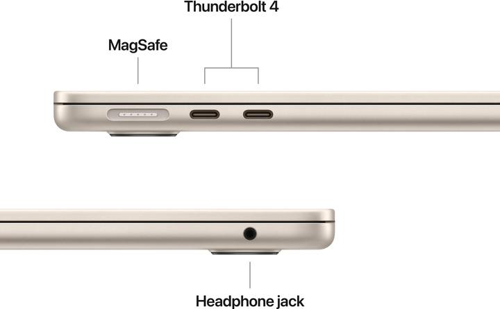 Ноутбук Apple MacBook Air 13.6" M4 16/256GB 2025 (MW0Y3T/A) Starlight - зображення 7