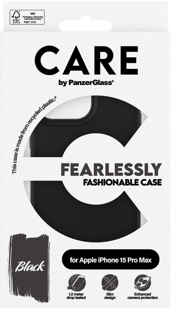 Панель Panzer Glass CARE Fashionable Case для Apple iPhone 15 Pro Max Black (5715685005671) - зображення 3
