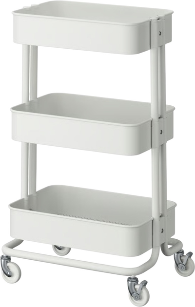 Етажерка Ikea Raskog на колесах 35 x 45 x 77 см Біла (305.867.83) - зображення 1