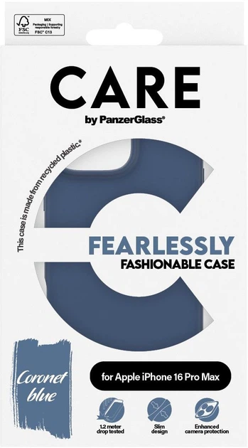 Etui plecki Panzer Glass CARE Fashionable Case do Apple iPhone 16 Pro Max Blue (5715685004667) - obraz 3