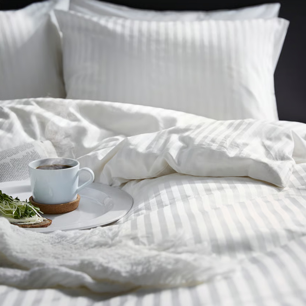 Комплект постільної білизни Ikea Nattjasmin 200 x 200 / 50 x 60 см Білий (603.371.60) - зображення 5
