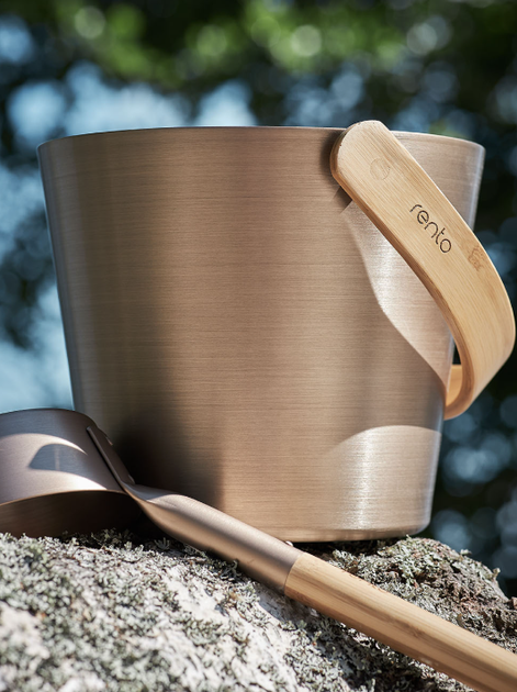 Wiadro SAUNA BUCKET CHAMPAGNE RENTO (6410412257086) - obraz 5