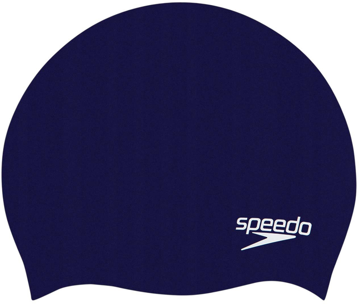 Шапочка для плавання Speedo Plain Moulded Silicone Junior Cap 8-709900011 Dark Blue (5014991588398) - зображення 2
