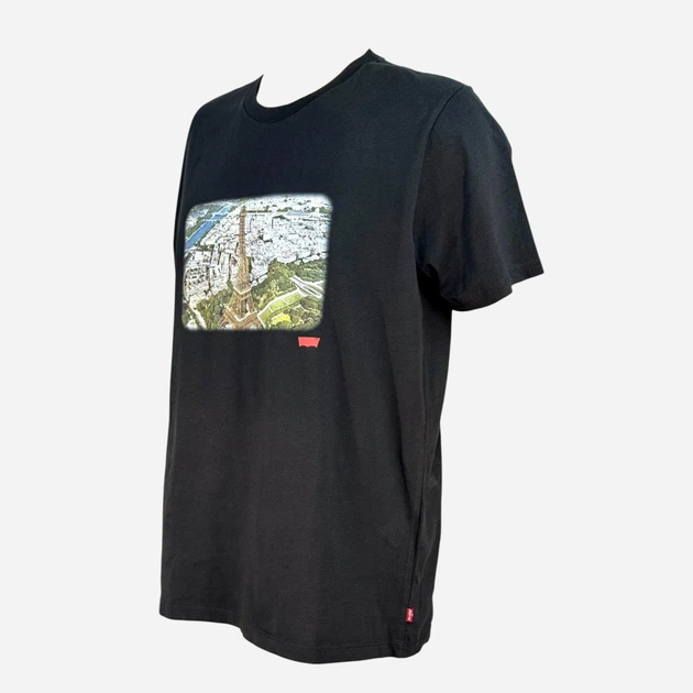Футболка бавовняна довга чоловіча Levi's Graphic Crewneck Tee Paris Landscape Ca 22491-1735 L Чорна (5401157573037) - зображення 3