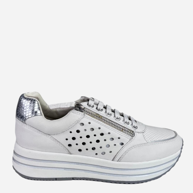 Жіночі снікери Geox D25QHB085KY-C0626 39 25.4 см Білі (8056206190238) - зображення 1
