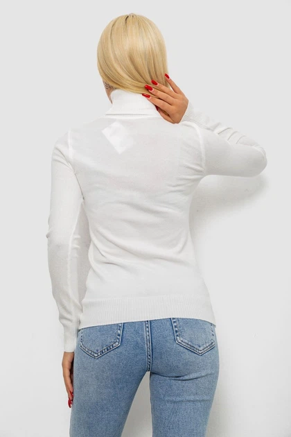 Гольф женский однотонный, цвет белый, L-XL, 204R921 - изображение 4