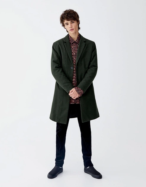 Сорочка Pull & Bear коричневий в візерунки DXGBS749 S - изображение 2