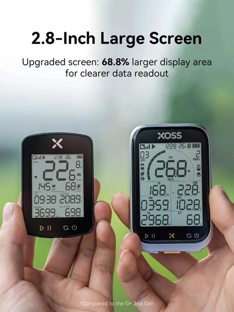 Велокомпьютер XOSS G3+ gen3 GPS / ANT+ экран 2,8" - изображение 2