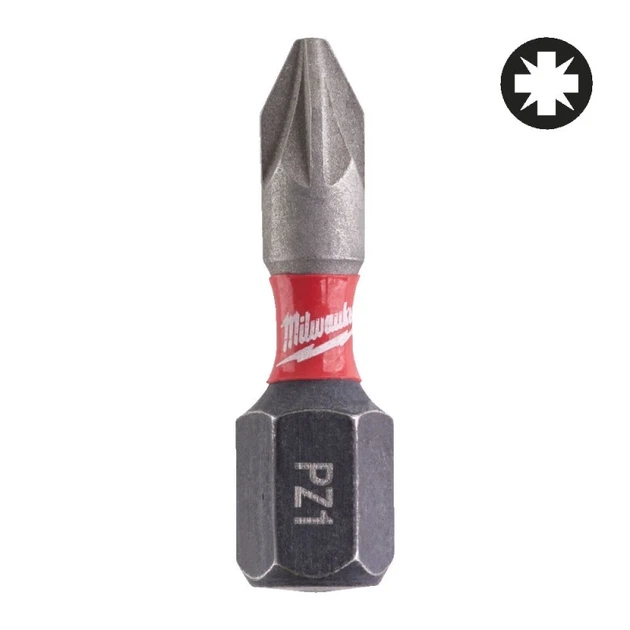 Бита ShW MILWAUKEE, PZ1, 25мм, (2шт) - Фото 1 Бита ShW MILWAUKEE, PZ1, 25мм, (2шт) - изображение 1