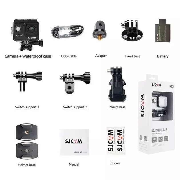 Екшн камера Sjcam SJ4000 AIR 4k 30fps Оригінал - изображение 7