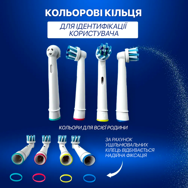 Насадки EB50 cross action для электрических зубных щеток Oral b Braun набор 2 упаковки по 4 насадки - изображение 14