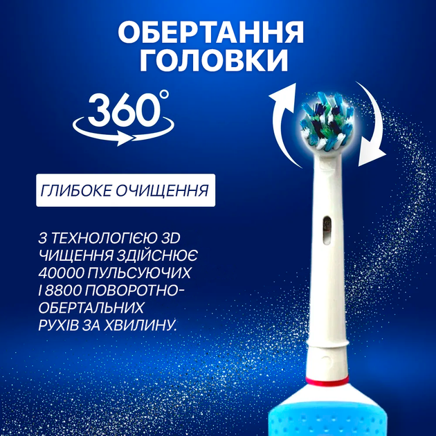 Насадки EB50 cross action для электрических зубных щеток Oral b Braun набор 2 упаковки по 4 насадки - изображение 15