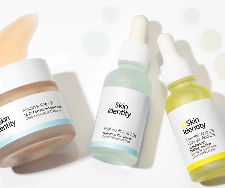 Zestaw do pielęgnacji twarzy Skin Generics iDSkin Identity Krem z 5% niacynamidem 50 ml + Serum przeciwtrądzikowe 30 ml + Serum z kwasem hialuronowym 30 ml  (8436559352598) - obraz 3