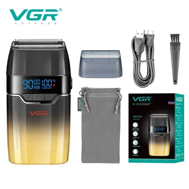 Профессиональный аккумуляторный шейвер для бритья бороды и усов VGR V-308 шейвер для идеальной гладкости - изображение 3