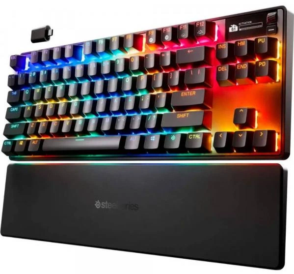 Клавіатура бездротова SteelSeries Apex Pro TKL Wireless Gen 3 UA HyperMagnetic OmniPoint 2.0 OLED UA Black (64871) - зображення 2
