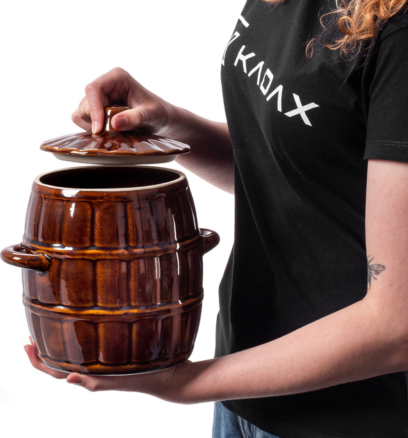 Beczka kamionkowa Kadax Helios z pokrywką 3.2 l (5903699479971) - obraz 3