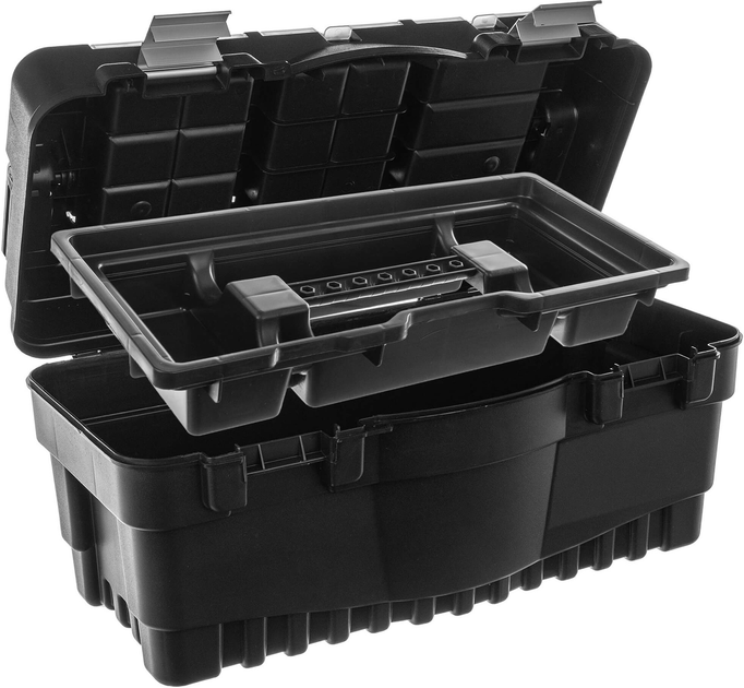 Skrzynia narzędziowa Kadax Laren z 3 organizerami czarna 53 x 26 x 27 cm (5906638308776) - obraz 6
