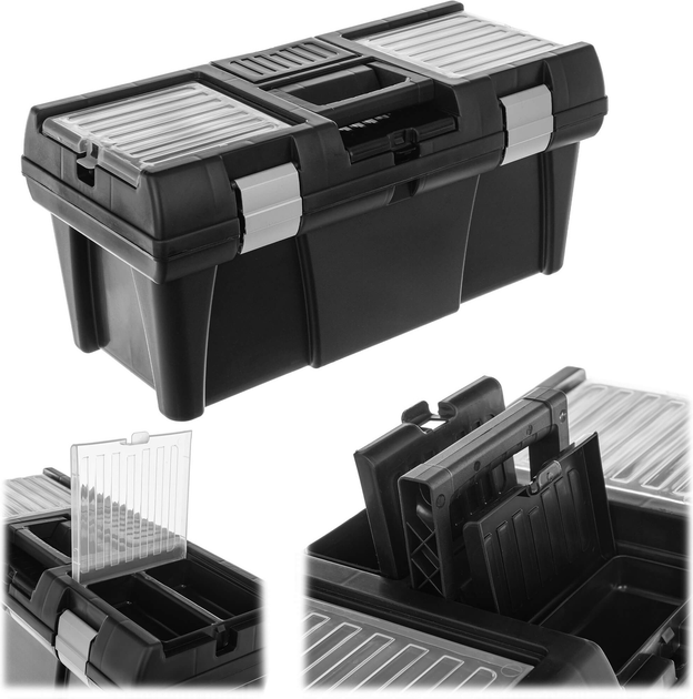 Skrzynia narzędziowa Kadax Vaset z 4 organizerami 51.5 x 24.5 x 25 cm (5906638308813) - obraz 3