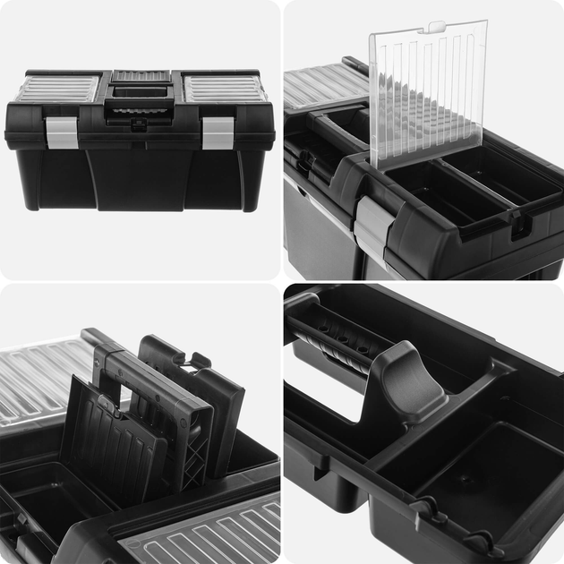 Skrzynia narzędziowa Kadax Vaset z 4 organizerami 51.5 x 24.5 x 25 cm (5906638308813) - obraz 6
