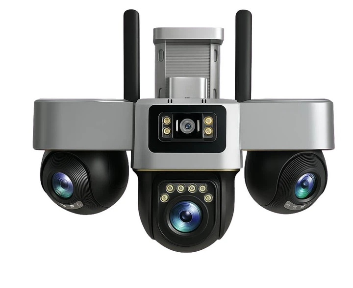 Вулична 4G камера відеоспостереження з 3 поворотними об'єктивами V380 SC30 15MP - зображення 3