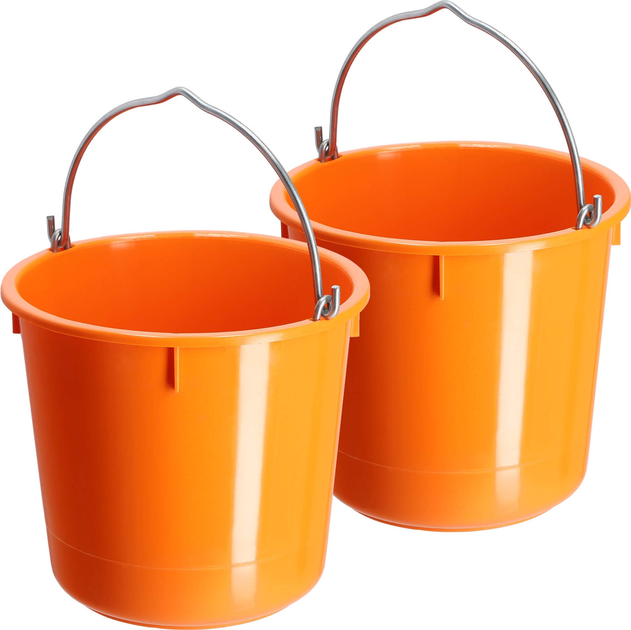 Zestaw wiader budowlanych Kadax Kanan pomarańczowy 12 l x 2 szt (5903699429471) - obraz 1