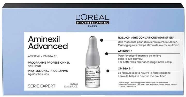 Ampułki przeciw wypadaniu włosów L'oreal Professionnel Paris Serie Expert Aminexil Advanced 10x6 ml (3474637265007) - obraz 1