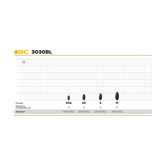 Стопор Golden Catch 3030BL №S (9шт) - зображення 2