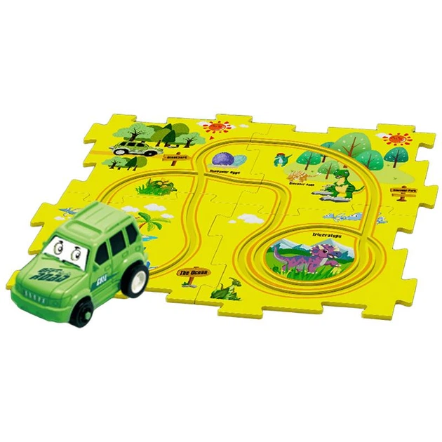 Розвиваюча іграшка-пазл SHT 1103A Dinosaur Park (25pcs) Yellow (79956) - изображение 5