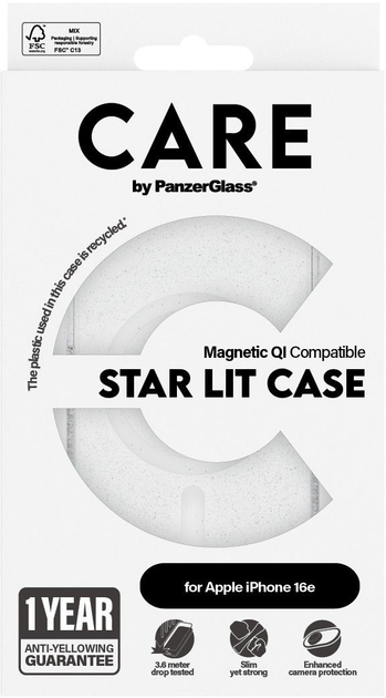 Панель Panzer Glass CARE Flagship Case Star Lit для Apple iPhone 16 Transparent (5715685021015) - зображення 2