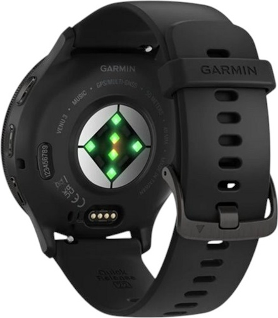 Смарт-годинник Garmin Venu 3 Slate Stainless Steel Bezel with Black Case and Silicone Band (010-02784-01) - зображення 8