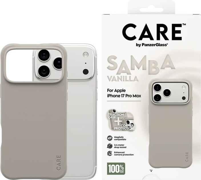 Etui CARE by PanzerGlass Fashionable Case Samba Vanilla w. MagSafe do Apple iPhone 17 Pro Max (CR34744) - obraz 3