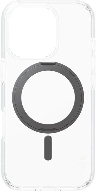 Панель CARE by PanzerGlass Feature Case Transparent w. Black Kickstand & MagSafe для Apple iPhone 16 Pro (5715685003837) - зображення 2