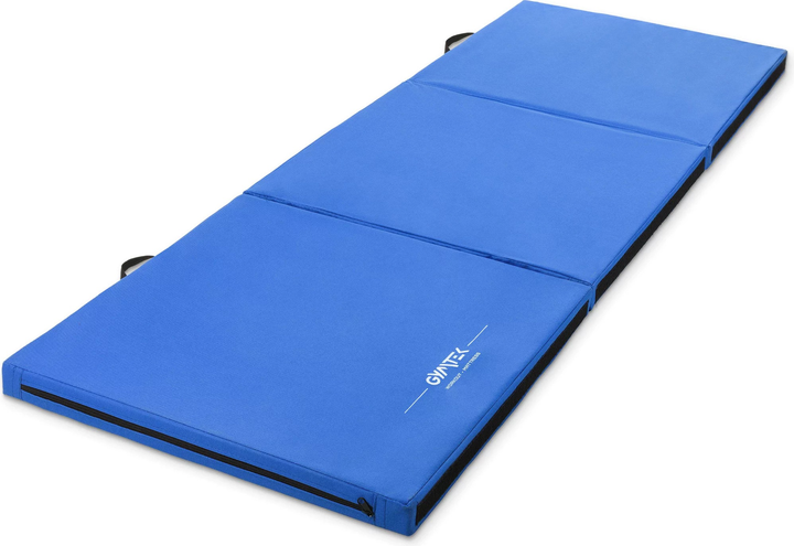 Materac gimnastyczny Gymtek składany 180 x 60 x 5 cm Niebieski (5907766663553) - obraz 2