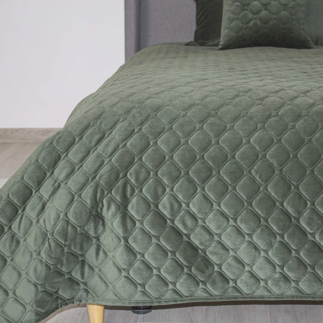 Покривало ТЕП "VELOUR" Chive/Ромб круглий, 240x260 - изображение 4